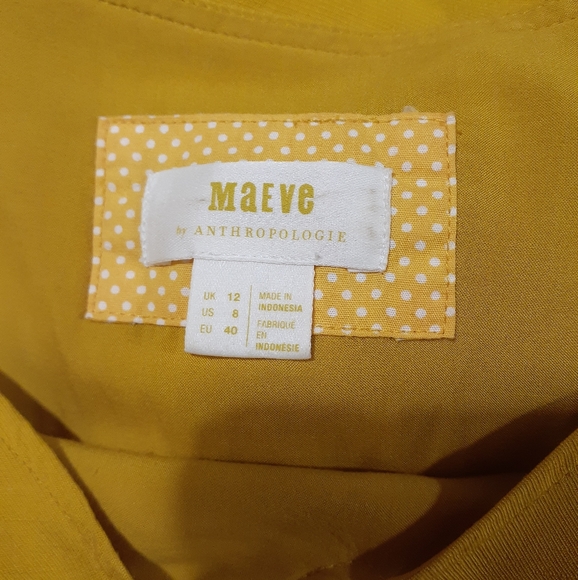 Maeve (Anthropologie) Women's Size 8 Artemis Lucienne Midi Dress in Yellow - Picture 8 of 11